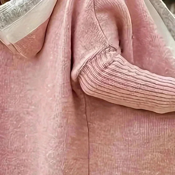 Pink Casual Women's Color Blocking Hooded Knit Cardigan - Picture 3 of 4